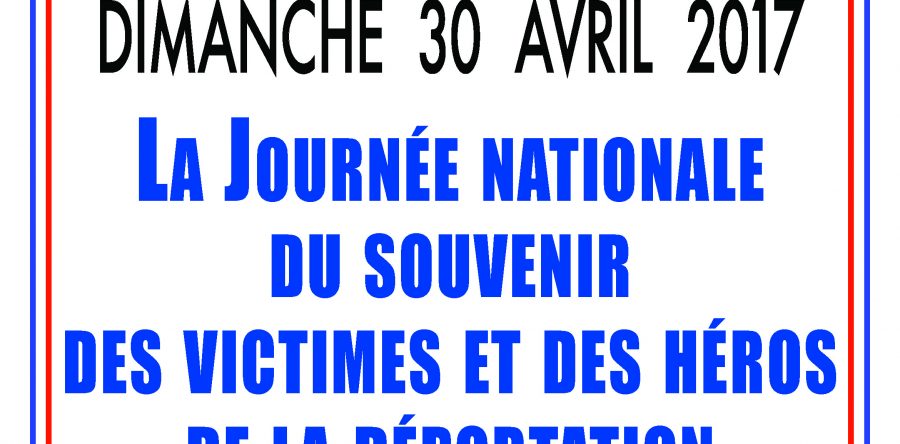Journée Nationale du souvenir des victimes et héros de la déportation